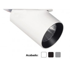 Foco Downlight LED COB Orientable Redondo Ø100mm 9w CRI90, Blanco, Negro ó Gris